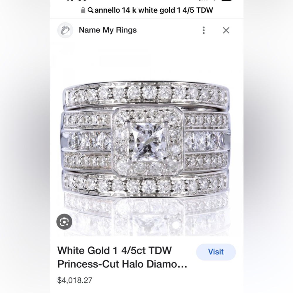 Beautiful bridal set!! Almost 2 carats TDW. In 14k. STUNNER! Sz6